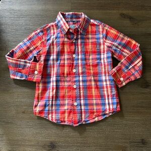 🟡EUC🟡 Baby GAP Plaid Button Down Long Sleeve Shirt - Size 4
